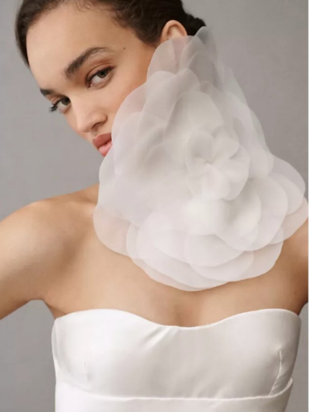 Cynthia Rowley Oversized Organza Flower Tie